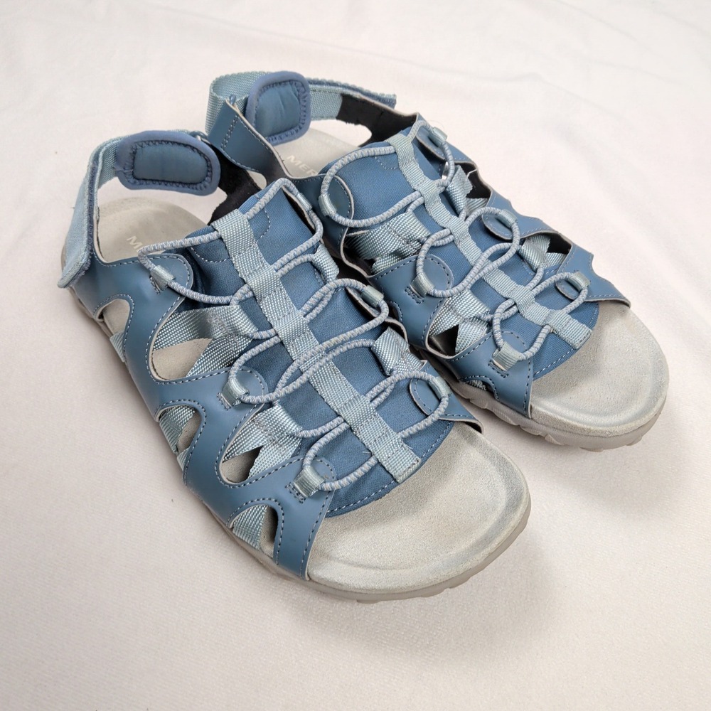 Merrell Bluestone Performance Sandals Womens 9 Blue Caged Bungee J000422